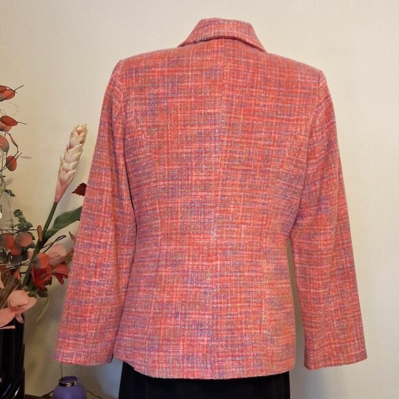 NWT Women’s Lined Pink Blazer Jacket Spring Fall Winter Jackets Tag Size 12 L - Picture 3 of 9